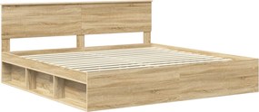 vidaXL Σκελετός Κρεβατιού Sonoma Δρυς 200 x 200 cm