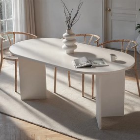 Τραπέζι Sablin Megapap χρώμα λευκό 180x89,5x75εκ.