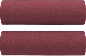 vidaXL Πολυθρόνες Σετ 3 Τεμαχίων Μπορντό από Ύφασμα με Μαξιλάρια