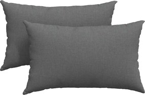 vidaXL Μαξιλάρι Καναπέ 2 pcs Σκούρο Γκρι 50 x 30 cm ύφασμα