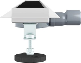 vidaXL Αποχέτευση Ντους με Γυάλινη Κάλυψη και 360° Σιφώνι Μαύρο 100 cm