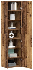 vidaXL Υψηλόμπαρο Φθαρμένο Ξύλο 45x42.5x185 εκ. MDF