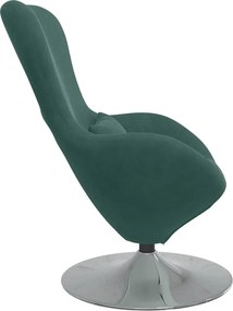 vidaXL Κάθισμα-αυγό Σκούρο Πράσινο Βελούδο