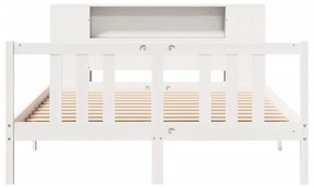 vidaXL Κρεβάτι Βιβλιοθήκη Χωρίς Στρώμα 150x200 εκ Μασίφ Ξύλο Πεύκου