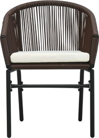 vidaXL Σετ Τραπεζαρίας Κήπου 5 Τεμαχίων Καφέ