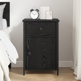 vidaXL Κομοδίνο Μαύρο Ξύλο 40x42x60 εκ. Επεξεργασμένο Ξύλο