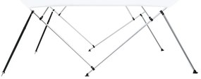 vidaXL Τέντα Σκάφους με 4 Αψίδες Λευκή 243 x (230-244) x 137 εκ.
