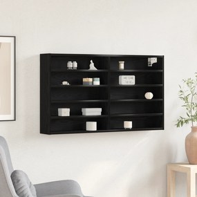 vidaXL Βιτρίνα Μαύρη Βελανιδιά 100x15x58 εκ. Επεξεργασμένο ξύλο