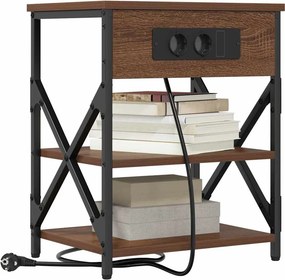 vidaXL Κομοδίνο Καφέ δρυς 41 x 31 x 51 εκ. Επεξεργασμένο Ξύλο