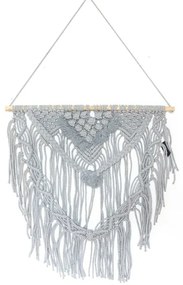 Boho Διακοσμητικό Τοίχου Βαμβακερό Macrame Rohan σε 2 Αποχρώσεις 50x50cm Γκρι