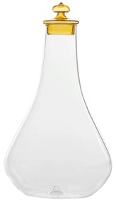 Καράφα Με Πώμα Pirolo PI01504 14,2x31cm 200ml Amber-Clear Zafferano Glass