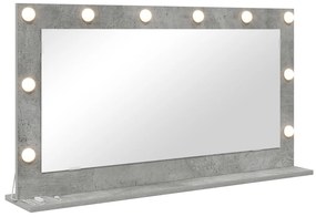 vidaXL Καθρέφτης μακιγιάζ Γκρι τσιμέντο 100 x 55 x 18 εκ Ορθογώνιος