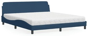 Κρεβάτι Μπλε 180x200 εκ. Υφασμάτινο