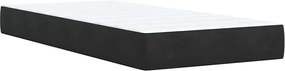 vidaXL Κρεβάτι Boxspring με Στρώμα Μαύρο 100x200 εκ. Βελούδινο