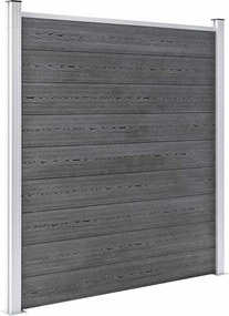vidaXL Πάνελ Περίφραξης Γκρι 1218 x 186 εκ. από WPC