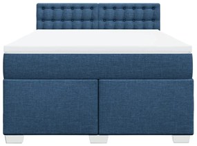 ΚΡΕΒΑΤΙ BOXSPRING ΜΕ ΣΤΡΩΜΑ ΜΠΛΕ 140X200 ΕΚ. ΥΦΑΣΜΑΤΙΝΟ 3288231