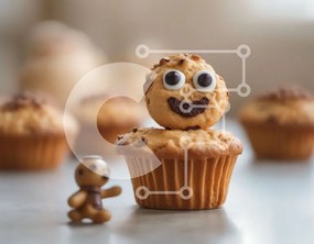 Σετ των 2 Intra Συλλεκτικό Ξύλινο Παζλ Plywood 4mm - Cupcakes με Πρόσωπα και Googly Eyes Σε Ξύλινο Κουτί - Διαστάσεις: 10x10 cm – 25 κομμάτια