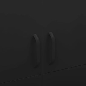 vidaXL Ντουλάπα Μαύρη 90 x 50 x 180 εκ. από Ατσάλι