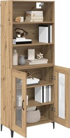 vidaXL Highboard Artisan Oak 69,5 x 34 x 180 εκ. Επεξεργασμένο ξύλο