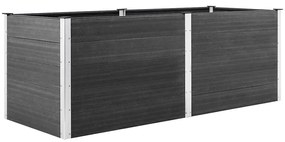 vidaXL Ζαρντινιέρα Υπερυψωμένη Γκρι 250 x 100 x 91 εκ. από WPC