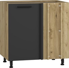 VENTO DN-100/82 corner lower cabinet, color: craft oak/antracite DIOMMI V-UA-VENTO-DN-100/82-ANTRACYT