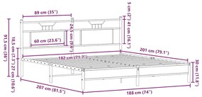 ΠΛΑΙΣΙΟ ΚΡΕΒΑΤΙΟΥ ΧΩΡ. ΣΤΡΩΜΑ ΚΑΦΕ ΔΡΥΣ 183X203 ΕΚ ΕΠΕΞ. ΞΥΛΟ 4107002