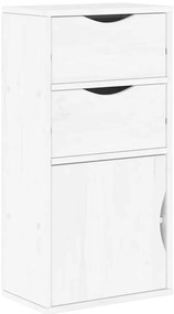 vidaXL Συρταριέρα με Συρτάρια ODDA Λευκό 40x24x79εκ. Μασίφ Ξύλο Πεύκου