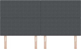 vidaXL Κεφαλάρι Σκούρο Γκρι 180 cm Υφασμάτινο Κορντουρά