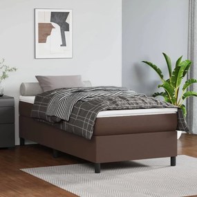 ΠΛΑΙΣΙΟ ΚΡΕΒΑΤΙΟΥ BOXSPRING ΚΑΦΕ 80 X 200 ΕΚ. ΣΥΝΘΕΤΙΚΟ ΔΕΡΜΑ 3121014