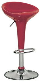 WOODWELL Ε248,3DISCO Σκαμπό BAR, Βάση Χρώμιο, ABS Κόκκινο, Ύψος Ρυθμιζόμενο, Περιστρεφόμενο 44x40x71/92cm Ε248,3