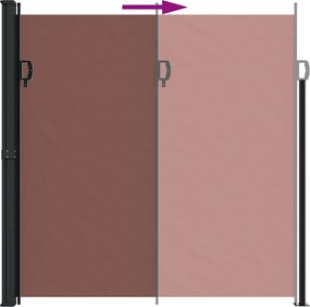 vidaXL Σκίαστρο Πλαϊνό Συρόμενο Καφέ 200 x 600 εκ.