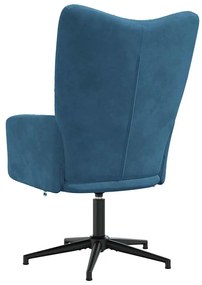 vidaXL Πολυθρόνα Relax Μπλε Βελούδινη