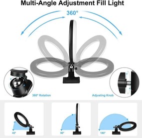 Ring Light Puluz LED 7.9" 20cm με Κλιπ για Γραφείο και Οθόνη