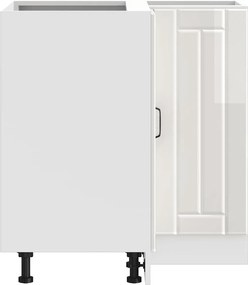 vidaXL Γωνιακό ντουλάπι βάσης κουζίνας "Lucca" High Gloss White
