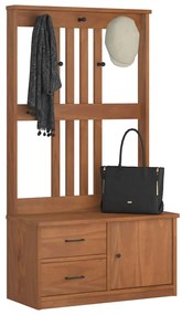 vidaXL Δέντρο χωλ "SANDNES" 87x40x159,5 εκ. Πεύκο μασίφ ξύλο