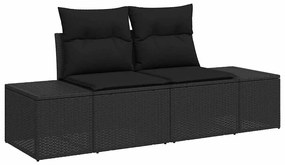 vidaXL Σετ Καναπέ Κήπου με μαξιλάρι 9 pcs συνθετικό ρατάν