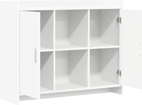 vidaXL Πλαϊνό γραφείο Λευκό 98,5 x 33 x 80 εκ Επεξεργασμένο Ξύλο