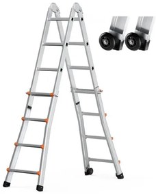 VEVOR Telescoping Ladder A Frame 13 FT Extension Multi-Function for Homework