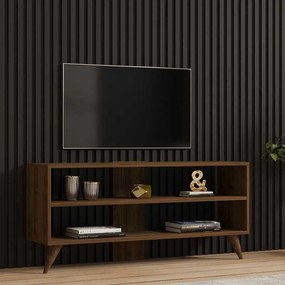 Έπιπλο τηλεόρασης Prestige pakoworld σε καρυδί απόχρωση 120x29,6x50εκ