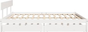 vidaXL Σκελετός Κρεβ. Χωρίς Στρώμα Λευκό 180x200 εκ Μασίφ Πεύκο