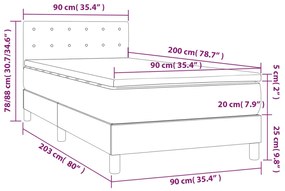 ΚΡΕΒΑΤΙ BOXSPRING ΜΕ ΣΤΡΩΜΑ ΣΚΟΥΡΟ ΠΡΑΣΙΝΟ 90X200 ΕΚ. ΒΕΛΟΥΔΙΝΟ 3141524