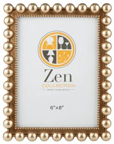 Κορνίζα Με Μπίλιες Χρυσή-Καφέ 15x20εκ. Zen Collection 25.2.50692