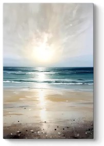 Πίνακας σε καμβά "Sunrise on the Beach" Megapap ψηφιακής εκτύπωσης 50x75x3εκ.