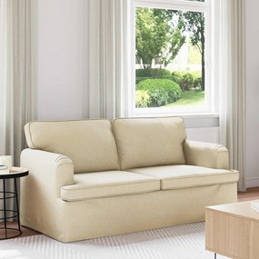 vidaXL Καναπές Κρεμ 162 x 80 x 85 εκ ύφασμα