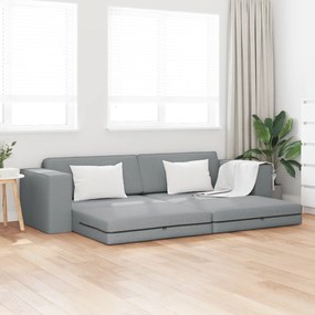 vidaXL Καναπές Κρεβάτι 2 σε 1 Ανοιχτό Γκρι 245x150x60.5 εκ. Ύφασμα