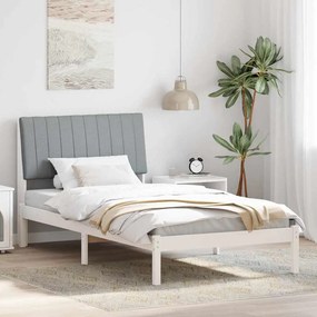 vidaXL Σκελετός Κρεβατιού Λευκό 100 x 200 cm Στερεά ξυλεία πεύκου