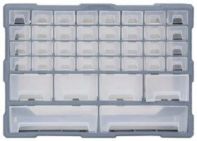 Κουτί Αποθήκευσης/Οργάνωσης με 40 Συρτάρια 52 x 16 x 37,5 εκ. - Γκρι