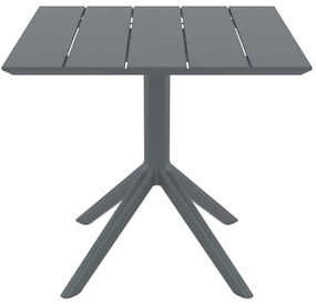 Τραπέζι Paris 20.0867 80x80x74cm Dark Grey