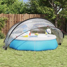 vidaXL Θόλος πισίνας 336 x 322 x 160 εκ. PVC Διαφανές