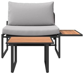 vidaXL Σετ Καναπέ Κήπου 2 pcs Ανοιχτό γκρι Ατσάλι